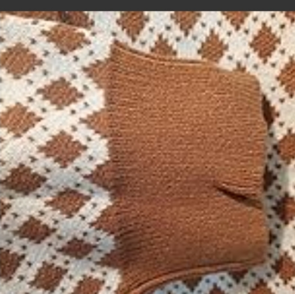 MEROKEETY Women's Lightweight Oversized Checkered Cardigan NWT SIZE S - Picture 4 of 9